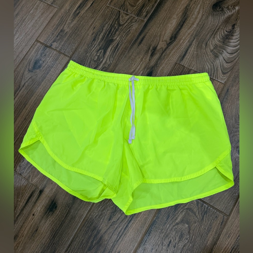 Old Navy Neon Yellow Athletic Shorts with Drawstring